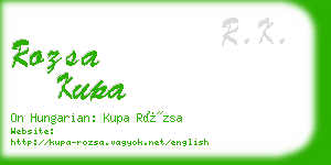 rozsa kupa business card